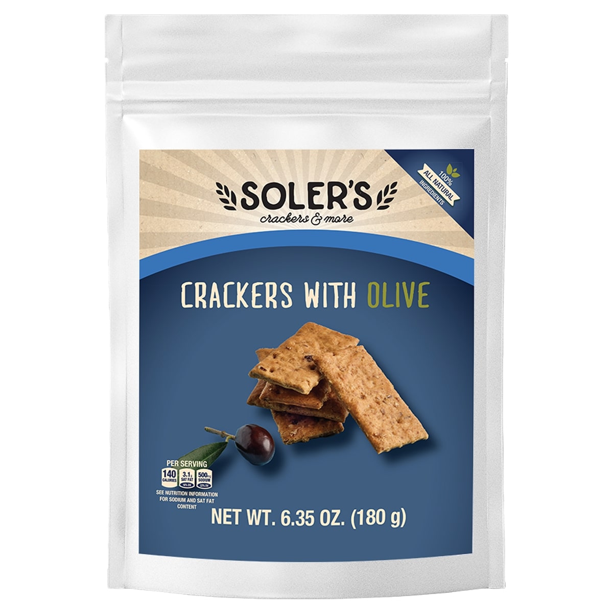 Crackers with olive
